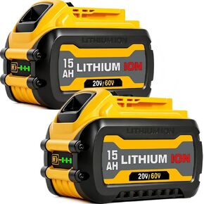 SUnMilY for Dewalt 20v Battery, 6.0 Ah Replacement Compatible with Dewalt Batteries 20v Max XR DCB206 DCB205 DCB200 (2 Pack) in Kuwait