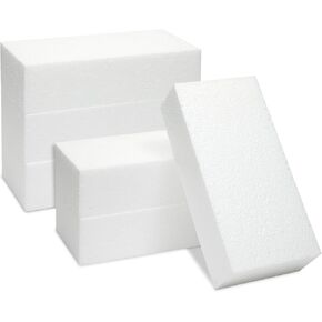 Juvale Foam Blocks for Crafts - Polystyrene Brick Rectangles for Art Sculpting, Flower Arrangements, DIY, Packing (8 x 4 x 2 Inch) 6 Pack in Kuwait