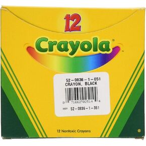 Crayola Crayons, Black, Single Color Crayon Refill, 12 Count Bulk Crayons, School Supplies in Kuwait