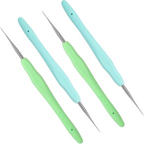 4 Pieces Dreadlock Crochet Hooks Tool 0.5mm 0.75mm Dreadlock Crochet Needle Tools for Braid Hair Weaving Locs Craft in Kuwait