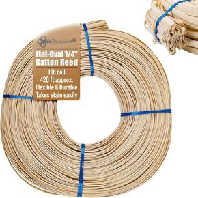 3/16" Flat-Oval Reed # 2 | 1 Pound Coil | Rattan Reed for Basket Weaving and Wicker Furniture Making | Basketry, Wicker Weaving and Wicker Repair Supplies | UA-316FOR in Kuwait