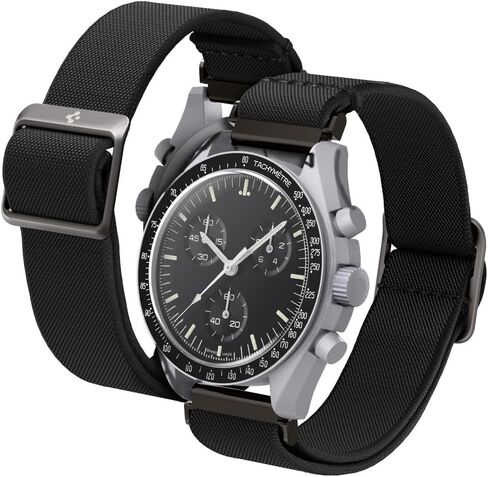 Spigen Lite Fit Designed for Samsung Galaxy Watch 6/5/4 44/40mm, Classic 6 47/43mm, 5 Pro 45mm, 4 Classic 46/42mm, 3 41mm, Active 1&2 Band - Black in Kuwait