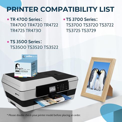خرطوشة حبر الطابعة المعاد تصنيعها Penguin 275 XL 276 XL لـ Canon PG-275XL Cl-276XL المستخدمة لـ PIXMA TS3522 TS3520 TR4720 TR4722 (1 أسود، 1 لون) حزمة كومبو in Kuwait