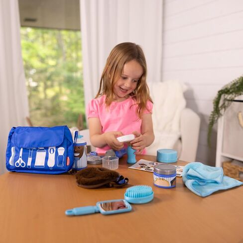 Melissa & Doug Barber Shop Pretend Play Set Shaving Toy for Boys and Girls Ages 3+ Wearable Beard and Shave Accessories for Role Play in Kuwait