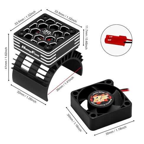 Hobby Fans RC Motor Heat Sink with 5V Cooling Fan Fit 540 550 3650 F540 3660 3670 Size Brushless Motor Engine Motor Heatsink for 1/10 RC Car Truck Buggy Crawler in Kuwait
