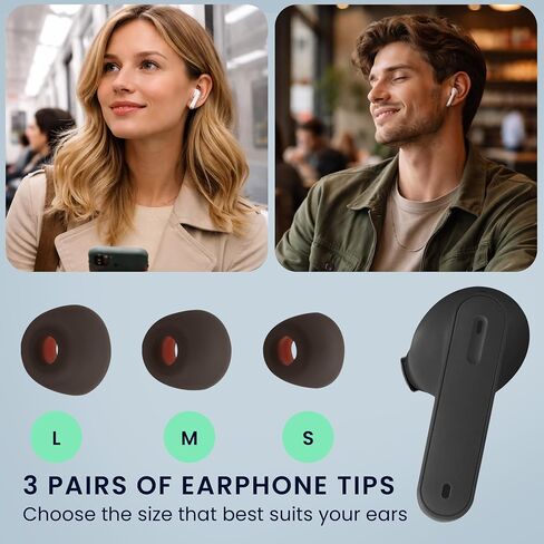 kwmobile 6X Replacement Ear Tips Compatible with JBL Tune 230 NC TWS / T230NC - Silicone Tips for Earphones - Blue in Kuwait