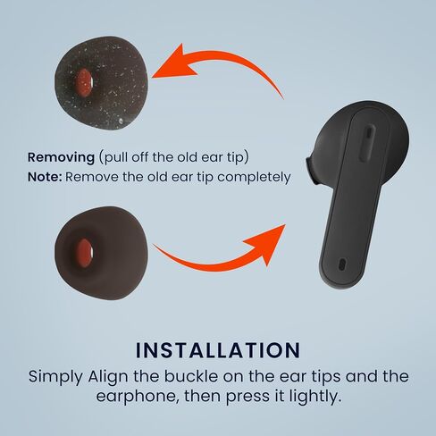kwmobile 6X Replacement Ear Tips Compatible with JBL Tune 230 NC TWS / T230NC - Silicone Tips for Earphones - Blue in Kuwait