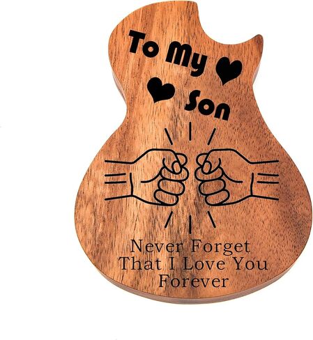 Guitar Picks Holder with 3pcs Guitar Picks Medium Christmas Gifts for Dad from Daughter Sons-Best Dad Ever in Kuwait