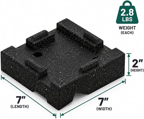 Swing Set Anchor Leveling Kit :: Includes Four Large Molded Rubber Blocks with Stakes and Hardware for Installation in Kuwait