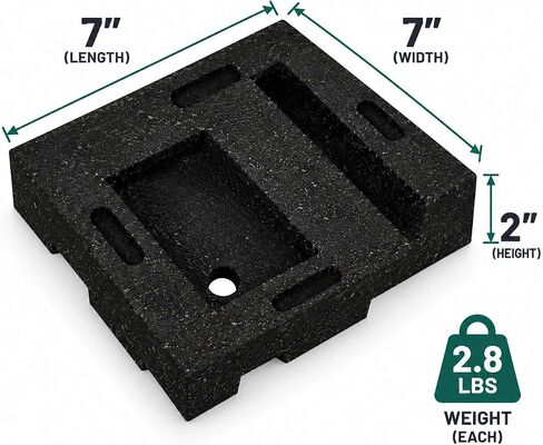 Swing Set Anchor Leveling Kit :: Includes Four Large Molded Rubber Blocks with Stakes and Hardware for Installation in Kuwait