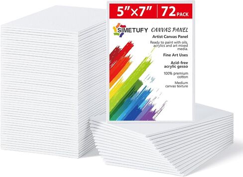 16 Pack 8x10 Inch Canvases for Painting, Blank Canvas Boards for Painting-Gesso Primed Acid-Free 100% Cotton Canvas Panels for Acrylics Oil Watercolor Tempera Paints in Kuwait