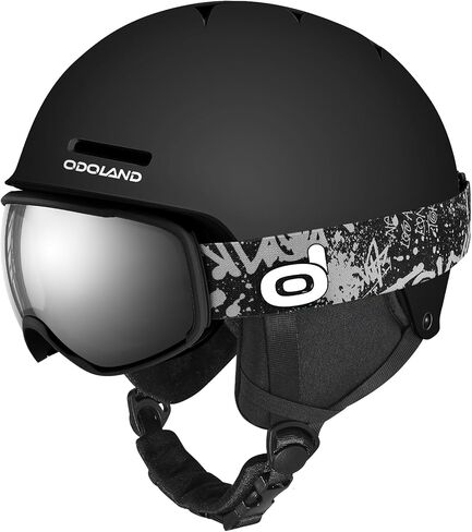 Odoland Kids Ski Helmet, Snow Helmet with Ski Goggles, Shockproof, Windproof, Safety Snow Sports Helmets and Protective Goggles for Boys Girls and Youth in Kuwait