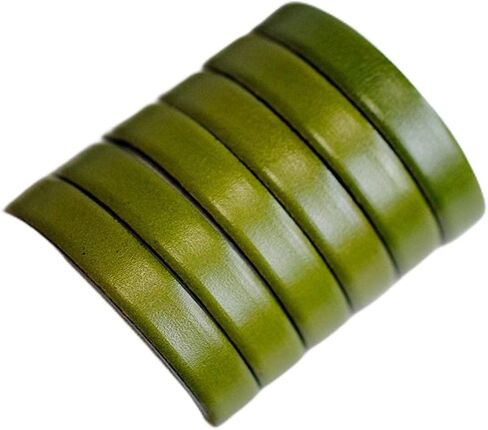 Flat Genuine Leather Cord for Bracelet Making 3/8 Inch - Real Leather Strip for Jewelry, Keychain, DIY Craft, Watch Band, Purse Strap, 1.1 Yard (Beige) in Kuwait