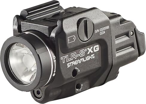 Streamlight 69434 TLR-8A G Flex 500-Lumen Low Profile Pistol Light with Integrated Green Aiming Laser for Select Handguns, Includes Rear Switches, Mounting Kit, and Keys, Black | Securely attaches to wide range of handguns; verify compatibility and fitmen in Kuwait