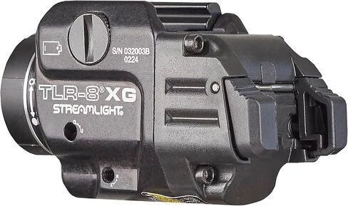 Streamlight 69434 TLR-8A G Flex 500-Lumen Low Profile Pistol Light with Integrated Green Aiming Laser for Select Handguns, Includes Rear Switches, Mounting Kit, and Keys, Black | Securely attaches to wide range of handguns; verify compatibility and fitmen in Kuwait