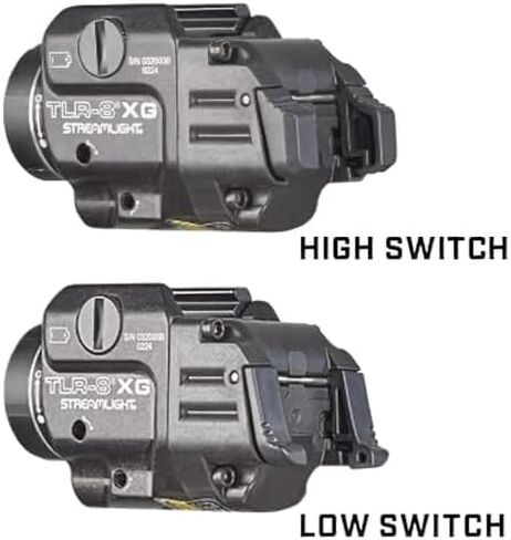 Streamlight 69434 TLR-8A G Flex 500-Lumen Low Profile Pistol Light with Integrated Green Aiming Laser for Select Handguns, Includes Rear Switches, Mounting Kit, and Keys, Black | Securely attaches to wide range of handguns; verify compatibility and fitmen in Kuwait