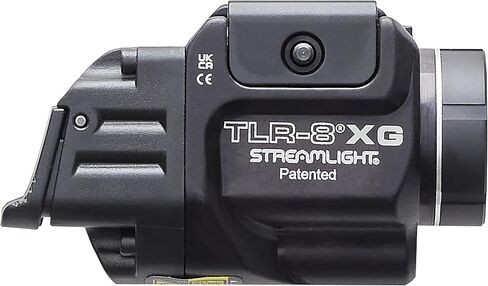Streamlight 69434 TLR-8A G Flex 500-Lumen Low Profile Pistol Light with Integrated Green Aiming Laser for Select Handguns, Includes Rear Switches, Mounting Kit, and Keys, Black | Securely attaches to wide range of handguns; verify compatibility and fitmen in Kuwait