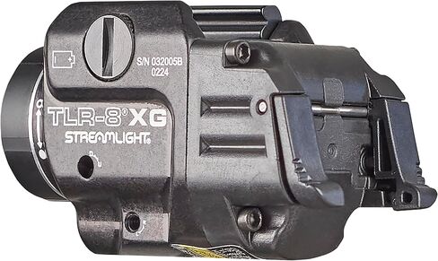 Streamlight 69434 TLR-8A G Flex 500-Lumen Low Profile Pistol Light with Integrated Green Aiming Laser for Select Handguns, Includes Rear Switches, Mounting Kit, and Keys, Black | Securely attaches to wide range of handguns; verify compatibility and fitmen in Kuwait