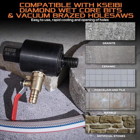 KSEIBI Water Core Bit Adapter, 1-1/4-7 Female, Water Swivel Adapter, Core Bit Connector, Essential Water Well Drilling Equipment, Well Water Drilling Equipment in Kuwait