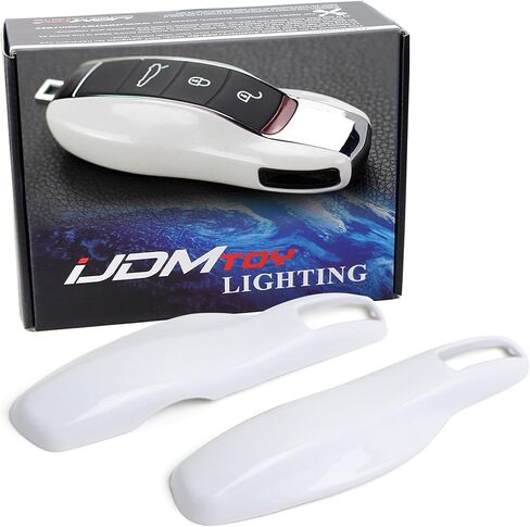 iJDMTOY Gloss Metallic Carbon Fiber Pattern Key Fob Shell Compatible With Porsche Cayenne Panamera Macan 911 etc, Exact Fit Smart Remote Case in Kuwait