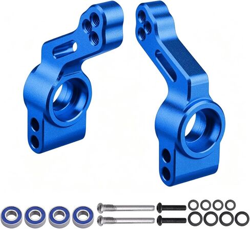 CrazyHobby Aluminum Rear Stub Axle Carriers with Ball Bearings Upgrade Parts for 1/10 Traxxas Slash 2WD, Stampede, Rustler VXL, Replaces 3752 (Blue) in Kuwait