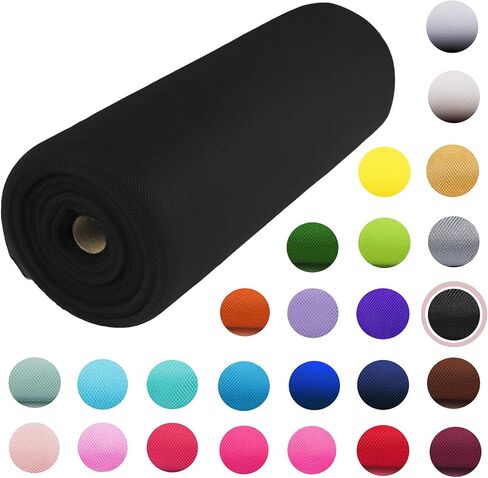 Craft And Party, Ivory Fabric Tulle Roll 54 Inch by 40 Yards (120 ft) Fabric Tulle Bolt for DIY Tutu Skirt, Wedding and Decoration (Ivory) in Kuwait