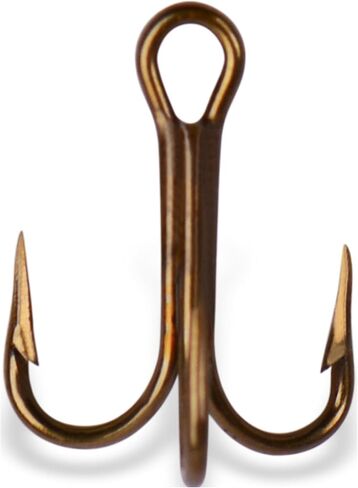 خطافات صيد كلاسيكية ذات قوة ثلاثية قياسية من Mustad 3551 | معالجة لمعدات صيد الأسماك | يأتي باللون البرونزي والنيكل والذهبي والأحمر الأشقر in Kuwait