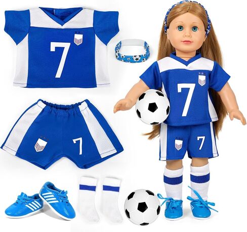 18 inch Doll Clothes Accessories - Compatible with18 Inch Girl Dolls (Sports) in Kuwait