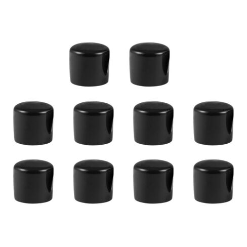 DMiotech 10 Pack 1 1/4" ID Black Screw Thread Protectors Rubber End Caps Bolt Covers for Screw Bolt Furniture Pipe in Kuwait