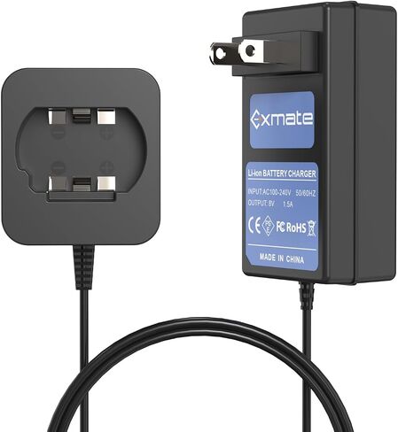 شاحن بطارية ليثيوم أيون 8 فولت من إكسميت متوافق مع ديوالت DCB080 DCF680N1 DW4390 DCF680N2 DCF680G2 in Kuwait