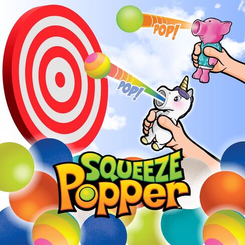 Hog Wild White Unicorn Popper Toy - Shoot Foam Balls Up to 20 Feet - 6 Rainbow Balls Included - Age 4+ in Kuwait