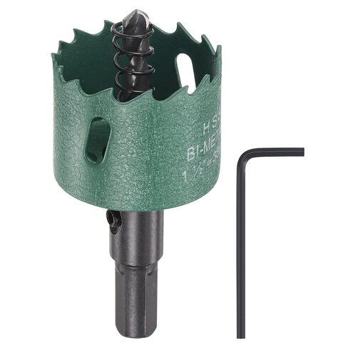 uxcell Bi-Metal Hole Saw 1-9/16" (40mm) HSS(High Speed Steel) Hole Cutter Drill Bit for Cutting Metal Wood Plastic PVC Board in Kuwait