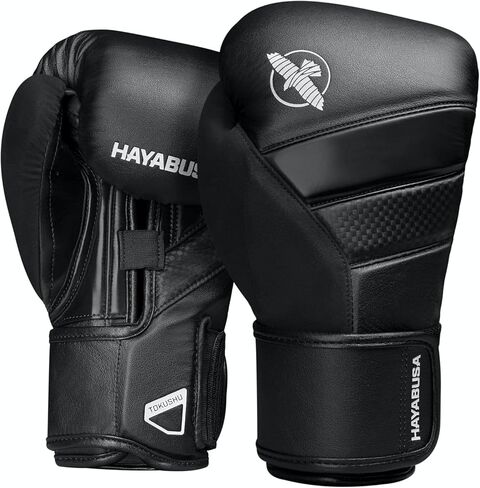 Hayabusa T3 Boxing Gloves for Men and Women Wrist and Knuckle Protection, Dual-X Hook and Loop Closure, Splinted Wrist Support, 5 Layer Foam Knuckle Padding in Kuwait