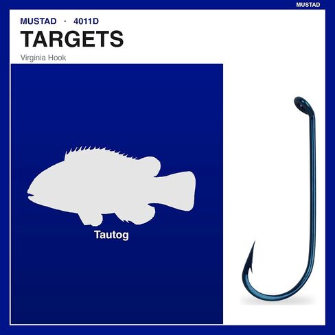 Mustad Classic Turned Down Ball Eye Hollow Point Virginia Hook (Pack of 100) in Kuwait