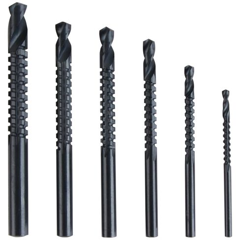 Titanium Coated HSS Twist Drill Bits - 3-8mm Serrated Side Cutting Tap Spiral Saw Grooving Drill Bit Hole Holesaw Tool for Carpenter Woodworking Wood Metal Plastic in Kuwait