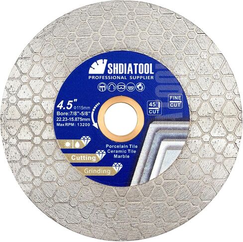 Tile Diamond Cutting Blade 5-inch,SHDIATOOL Cutting Disc Grinding Wheel Saw Blade for Porcelain Ceramic Granite Marble Stone 125mm（Pack of 2) in Kuwait
