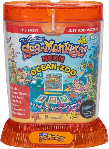 Sea-Monkeys® Ocean Zoo Neon - World's Only Instant Pets® - Assorted Colors - Ages 6+ (Pack of 1) in Kuwait