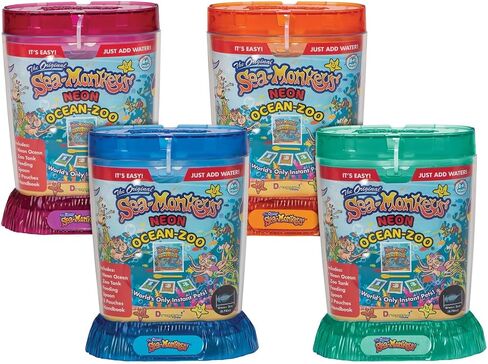 Sea-Monkeys® Ocean Zoo Neon - World's Only Instant Pets® - Assorted Colors - Ages 6+ (Pack of 1) in Kuwait