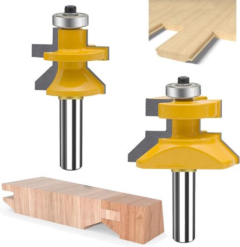 LEATBUY Molding Router Bit Set 1/2-Inch Shank, Woodworking Molding Cutter, Wood Milling Router Bits Drilling Carbide Tool for Door Table Cabinet Shelve Wall DIY(1/2 Shape) in Kuwait