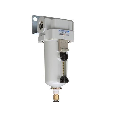 PneumaticPlus SAFM400-N06BD-MEP Compressed Air Coalescing Filter, 0.1 Micron, 3/4" NPT - Metal Bowl, Auto Drain, Bracket in Kuwait