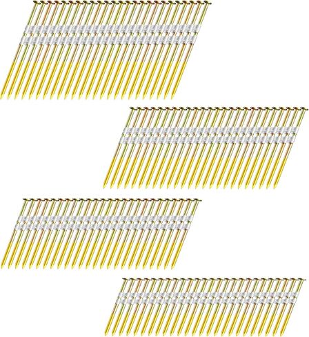 HW HAMWOO Framing Nails,21°Round Head Nail Pack,600-Pack (2"- 150Pcs,2-1/2"- 150Pcs,3"- 150Pcs, 3-1/2"- 150Pcs),Hot Dipped Galvanized,Smooth Shank in Kuwait