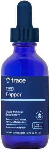 Trace Minerals | Liquid Ionic Copper 3 mg Dietary Supplement | Antioxidant Enzyme Superoxide Dismutase | Supports Blood Health, Bones, Nerves and Metabolism | 2 fl oz, 48 Servings in Kuwait