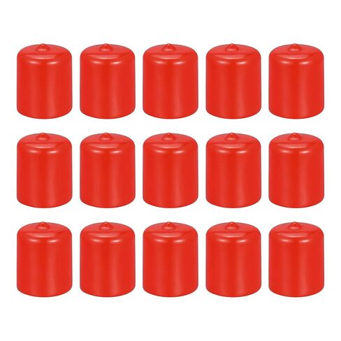 DMiotech 15 Pack 7/8" ID Red Screw Thread Protectors Rubber End Caps Bolt Covers for Screw Bolt Furniture Pipe in Kuwait