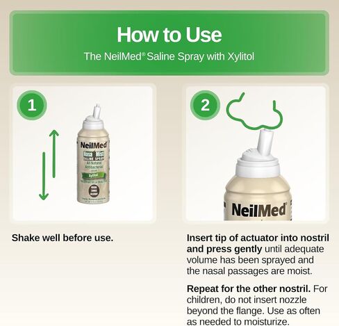 NeilMed Nasamist Saline Spray with Xylitol, 4.4 Ounce (Pack of 1) in Kuwait
