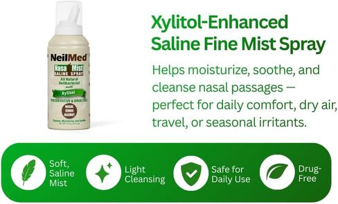 NeilMed Nasamist Saline Spray with Xylitol, 4.4 Ounce (Pack of 1) in Kuwait