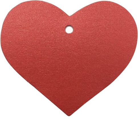 LWR CRAFTS 100 Hang Tags Heart with Jute Twines 100ft (2 3/8" x 2 3/16", Pearl White) in Kuwait