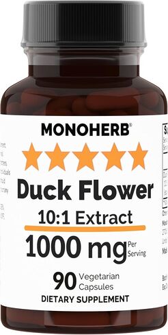 MONOHERB Duck Flower Extract 1000 mg - 90 Vegetarian Capsules in Kuwait