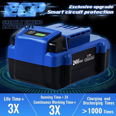 TenHutt 【Upgrade】 3.0Ah Replace Battery for Kobalt 24V Battery MAX KB624-03 KB524-03 KB424-03 KB224-03 KB124-03 0673802 Cordless Tools Lithium Ion Battery[Can't FIT Snow Joe &Sun Joe &Chain Saw] in Kuwait