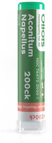 OLLOIS Aconitum Napellus 200CK, Organic, Lactose-Free, Vegan, Homeopathic Medicine, 80 Pellets (Pack of 1) in Kuwait