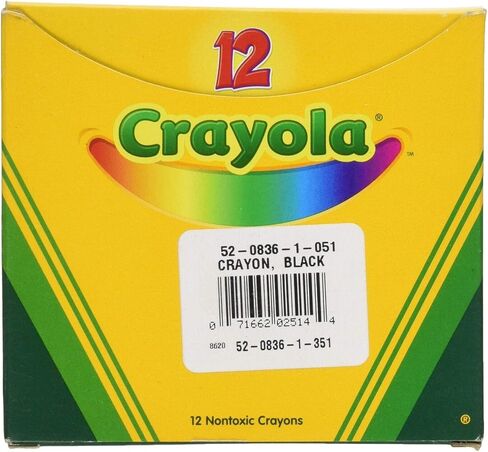 Crayola Crayons, Black, Single Color Crayon Refill, 12 Count Bulk Crayons, School Supplies in Kuwait